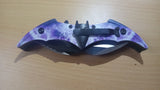 Batman 12 Inch Purple Lightning Dual Blade Spring Assisted Folding Pocket Knife