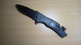 Black Mulit Tool Handyman Spring Assisted Folding Pocket Knife