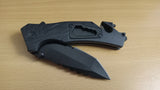 Black Mulit Tool Handyman Spring Assisted Folding Pocket Knife