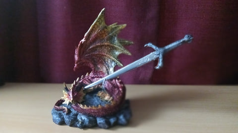 Dragon Fantasy 5.75" Sculpture Letter Opener Holder Figurine