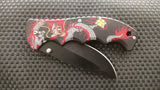 Dragon Handle Spring Assisted Folding Pocket Knife