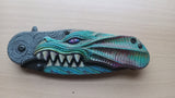 Dragon Teeth Heavy Spring Assisted Folding Pocket Knife Green