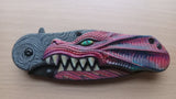 Dragon Teeth Heavy Spring Assisted Folding Pocket Knife Red