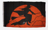 Halloween 3x5 Flag Witch Broomstick With Grommets