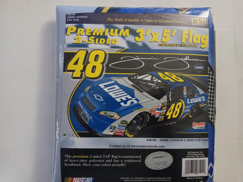 Jimmie Johnson #48 Premium 2 Sided NASCAR 3x5 Flag