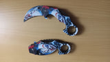 Karambit Clown Spring Assisted Folding Pocket Knife w Finger Loop