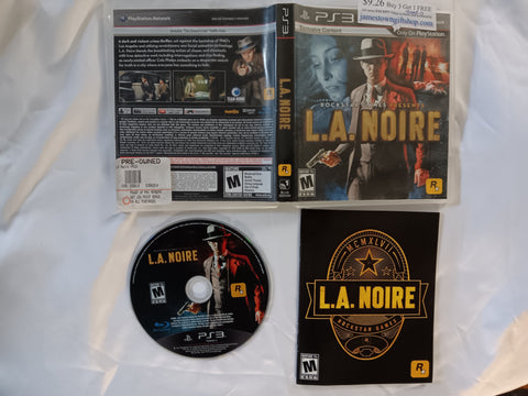 L.A. Noire PS3 Complete Playstation 3 Tested Video Game