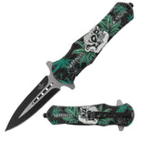 Marijuana Happiness Is A Choke Spring Assisted Folding Pocket Knife Glass Breaker