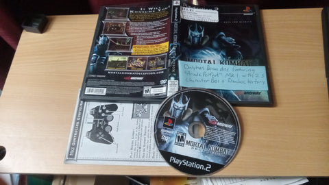 Mortal Kombat: Deception Premium Pack PS2 Bonus Disc Only Playstation 2