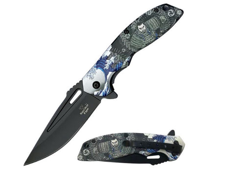 Samurai 8 Inch Spring Assisted Folding Pocket Knife