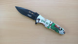 Trippy Caterpillar Smoking Spring Assisted Folding Pocket Knife