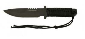 12" Hunting Knife Black Handle and Sheath