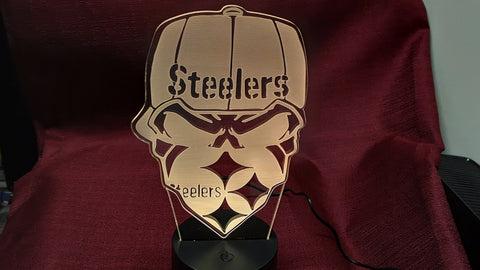 Pittsburgh Steelers Skull Mask NFL Color Changing LED Night Light