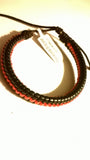 Adjustable leather bracelets in multiple colors