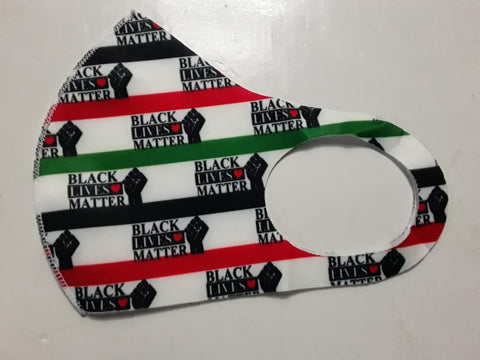 Black Lives Matter Red Black & Green Face Mask