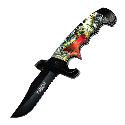 Comfort Grip Handle 9 Inch Havoc Dragon Spring Assisted Folding Pocket Knife