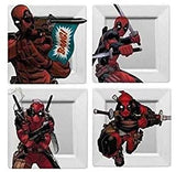 Deadpool 4 Melamine Plate Set 8x8 Each DO NOT MICROWAVE