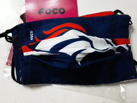 Denver Broncos NFL Matchday Blue Logo Face Mask