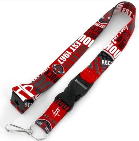 Houston Rockets NBA Ugly Christmas Sweater Lanyard Key Chain