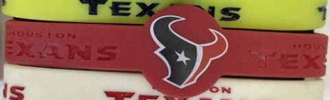 Houston Texans NFL Silicone Rubber Wrist Band Bracelet Assorted Colors