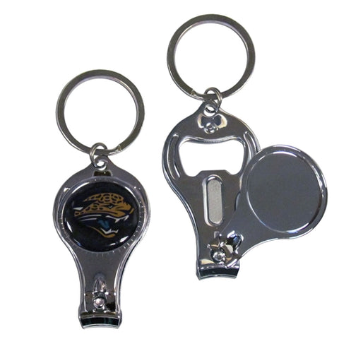 ***50OFF*** Jacksonville Jaguars NFL 3 in 1 Metal KeyChain Bottle Opener Nail Clipper