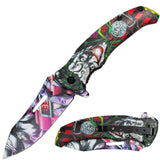 Joker Bomb In Hand Blade 8.5 Inch Spring assisted Folding Pocket Knife