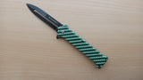 Joker Striped Green Split Blade Why So Serious Spring Assisted Folding Knife