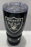 Las Vegas Raiders NFL Black Letterman 30oz Double Wall Stainless Steel Ultra Travel Tumbler