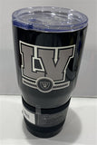 Las Vegas Raiders NFL Black Letterman 30oz Double Wall Stainless Steel Ultra Travel Tumbler