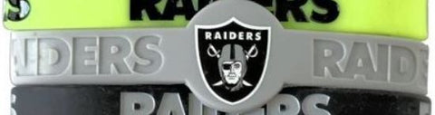 Las Vegas Raiders NFL Silicone Bracelet  Assorted Colors