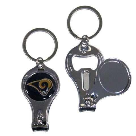 Los Angeles Rams NFL 3 in 1 Metal KeyChain Bottle Opener Nail Clipper