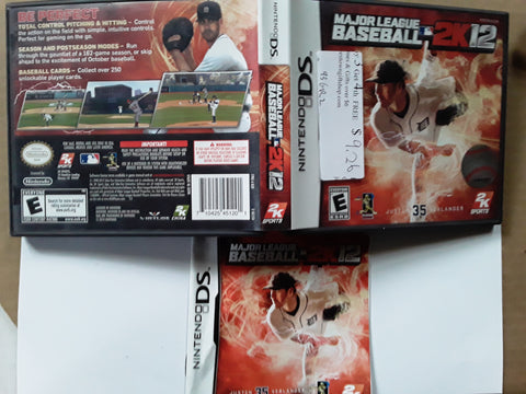 Major League Baseball 2k12 MLB 2012 Nintendo DS Used Video Game