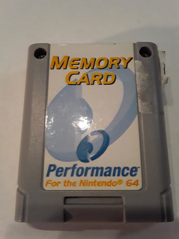 N64 Memory Cards Performance Used