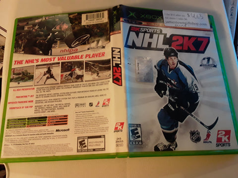 NHL 2K7 Hockey Used Original Xbox Video Game