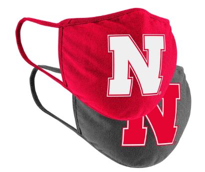 Nebraska Huskers Colosseum Adult Face Covering 2-Pack