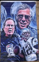 New England Patriots NFL 3x5 Tom brady Bill Belichick Robert Kraft Vertical Flag