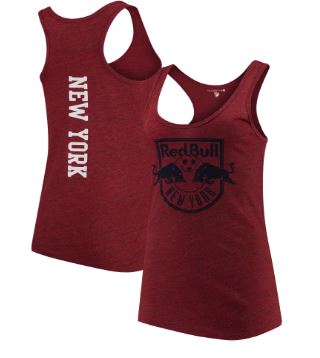 New York Red Bulls 5th & Ocean by New Era Women's Tri-Blend Racerback Tank Top Red