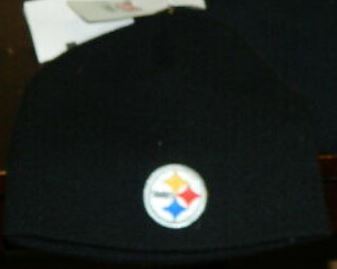 Pittsburgh Steelers NFL Black 2-Sided Beanie Knit Hat