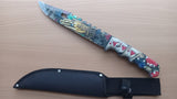 Playing Cards Gamblers 13.5 Inch Fixed Blade Full Tang Hunting Knife