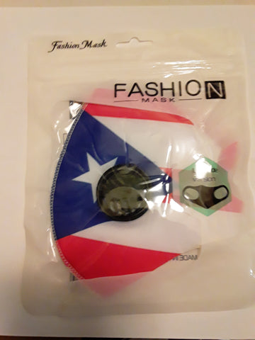 Puerto Rico Reusable Face Mask With Valve