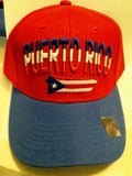 Puerto Rico Flag Velcro Adjustable Baseball Cap Hat