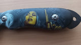 Sexy Woman Golden Gun 13.5 Inch Fixed Blade Full Tang Hunting Knife