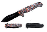 Skulls & Snakes Spring Assisted Folding Pocket Knife Half Serrated Blade