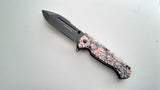 Skulls & Snakes Spring Assisted Folding Pocket Knife Half Serrated Blade