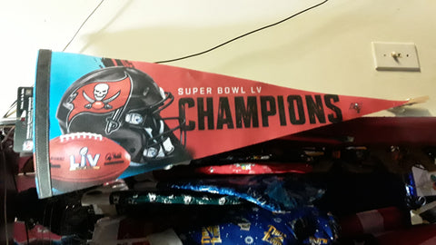 Tampa Bay Buccaneers NFL WinCraft Super Bowl LV Champions 12 x30' Premium Pennant