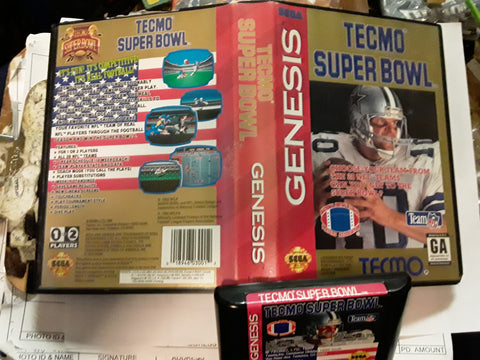 Tecmo Super Bowl 1 Used Sega Genesis Video Game