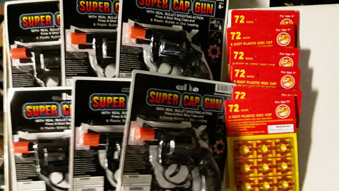 War Party 6 Cap Guns + 6 Ammo Packs BUNDLE